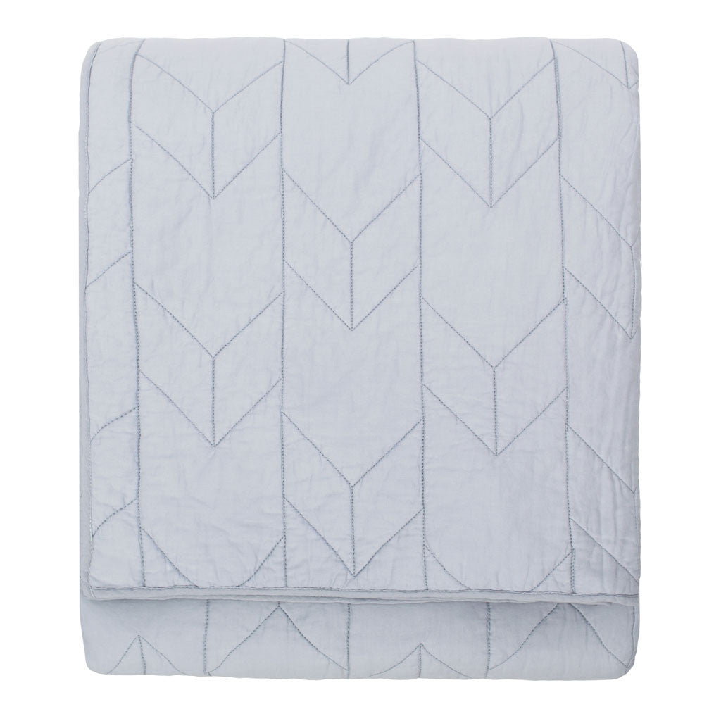 The Chevron Light Blue Quilt & Sham