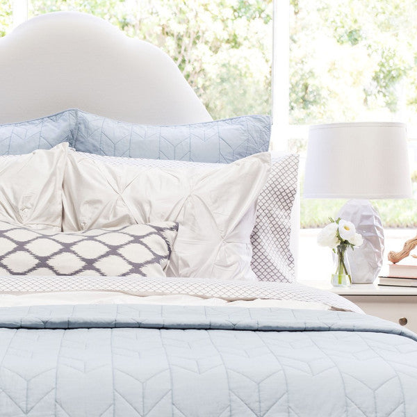 The Chevron Light Blue Quilt & Sham