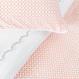 Coral Morning Glory Sheet Set (Fitted, Flat, & Pillow Cases)