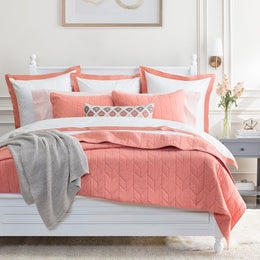 Apricot Linden Border Duvet Cover