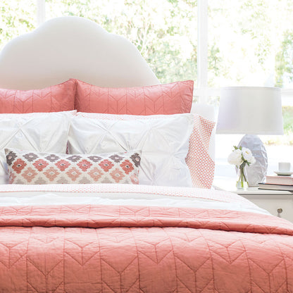 The Chevron Coral Quilt & Sham
