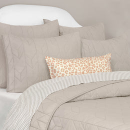Dove Grey Chevron Quilt