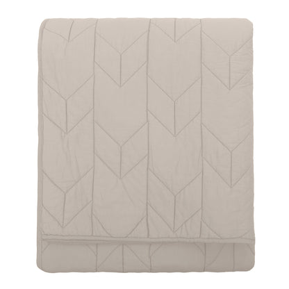 Dove Grey Chevron Quilt