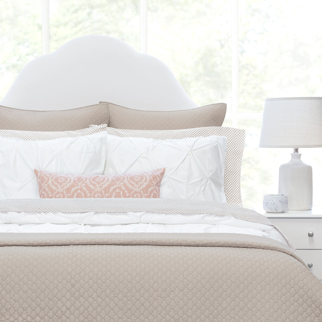 Dove Grey Cloud Quilt Sham Pair