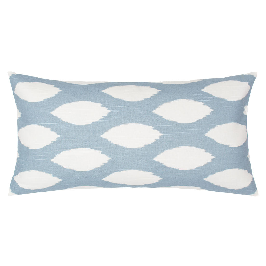 The Dusk Blue and White Raindrop Pillow