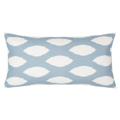 The Dusk Blue and White Raindrop Pillow