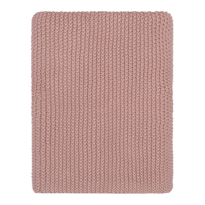 Dusty Rose Knotted Throw
