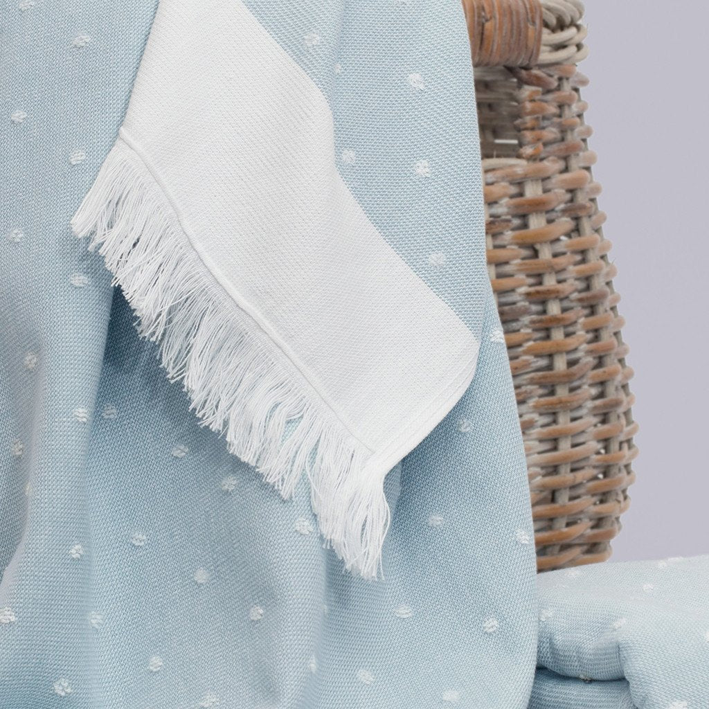 Blue Dot Fouta Towel Essentials Bundle (2 Wash + 2 Hand + 2 Bath Towels)