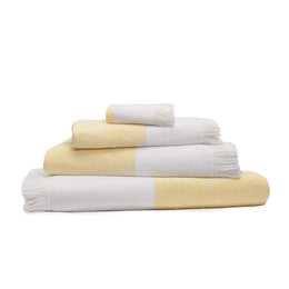 Yellow Dot Fouta Towel Spa Bundle (2 Wash + 2 Hand + 4 Bath Towels)