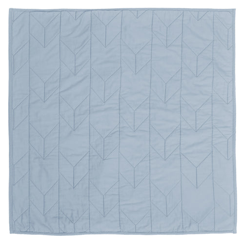 French Blue Chevron Quilt Euro Sham