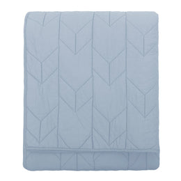 French Blue Chevron Quilt