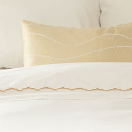 The Gold Waves Throw Pillow
