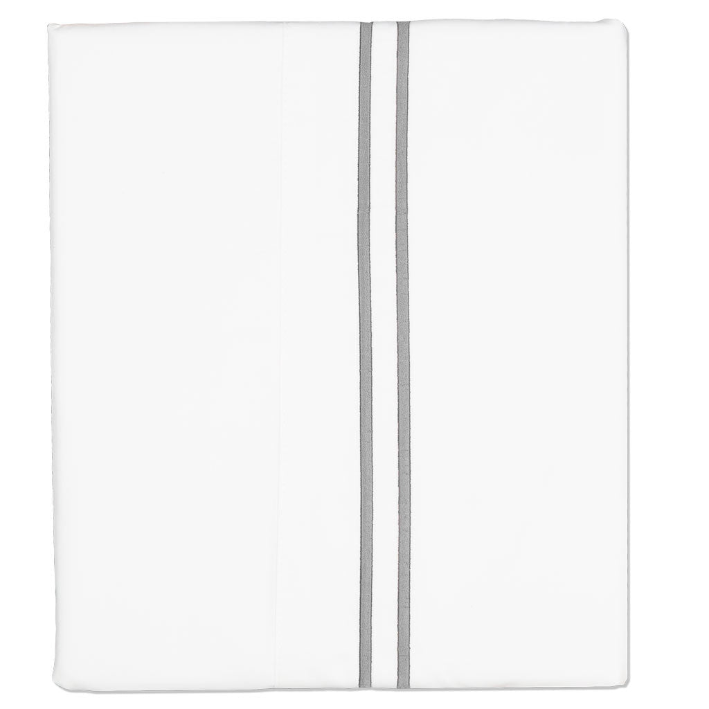 Grey Lines Embroidered Flat Sheet