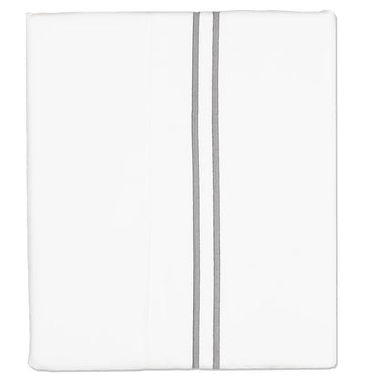 Grey Lines Embroidered Flat Sheet