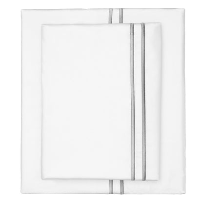 The Grey Lines Embroidered Sheet Set