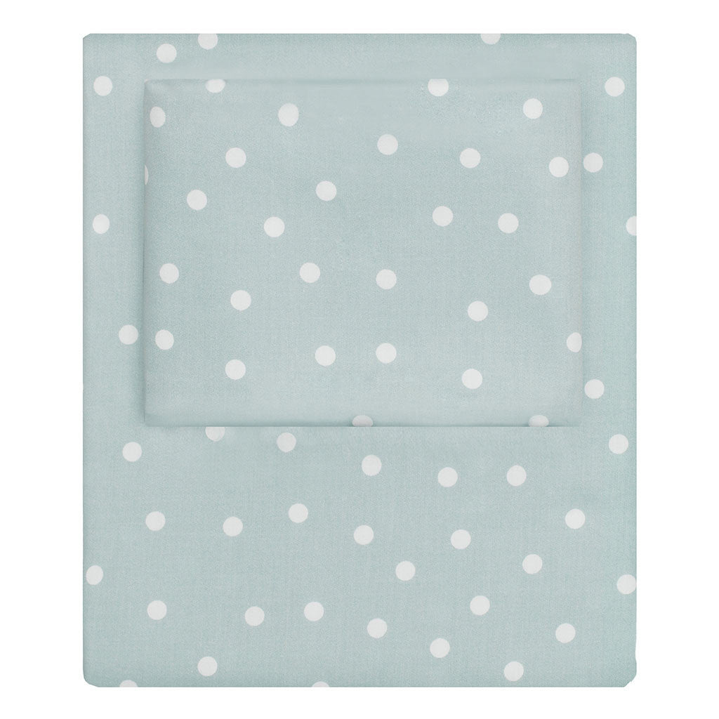Porcelain Green Polka Dots Flat Sheet