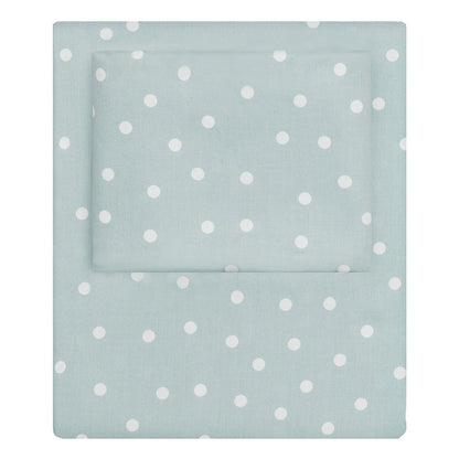 The Porcelain Green Polka Dots Sheet Set