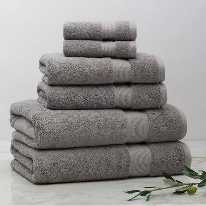 Classic Grey Towel Essentials Bundle (2 Wash + 2 Hand + 2 Bath Towels)