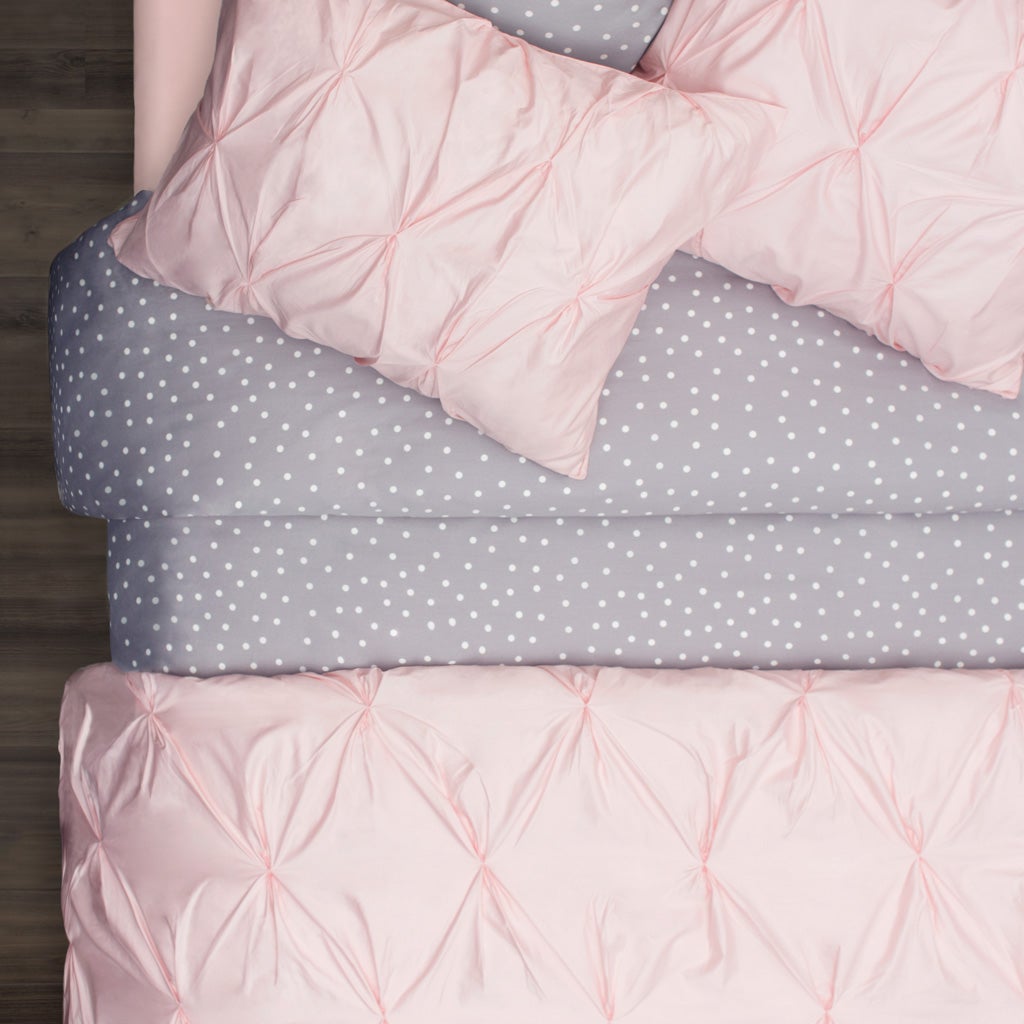 Pink 400 Thread Count Sheet Set (Fitted, Flat, & Pillow Cases)