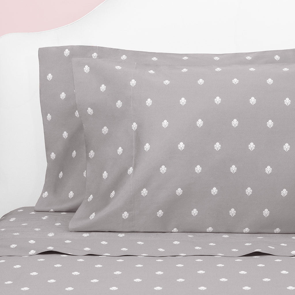 The Grey Flora Sheet Set