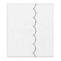 Grey Wavelet Embroidered Flat Sheet