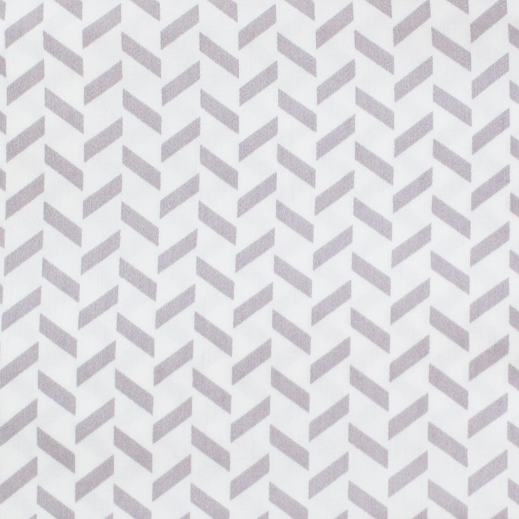 Grey Herringbone Pillowcase Pair