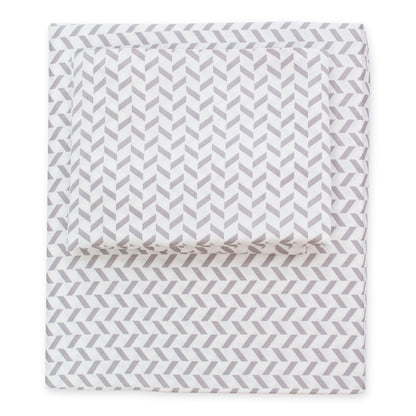 Grey Herringbone Sheet Set 2 (Fitted & Pillow Cases)