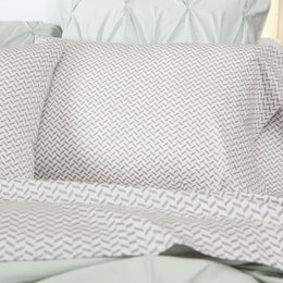 The Grey Herringbone Sheet Set