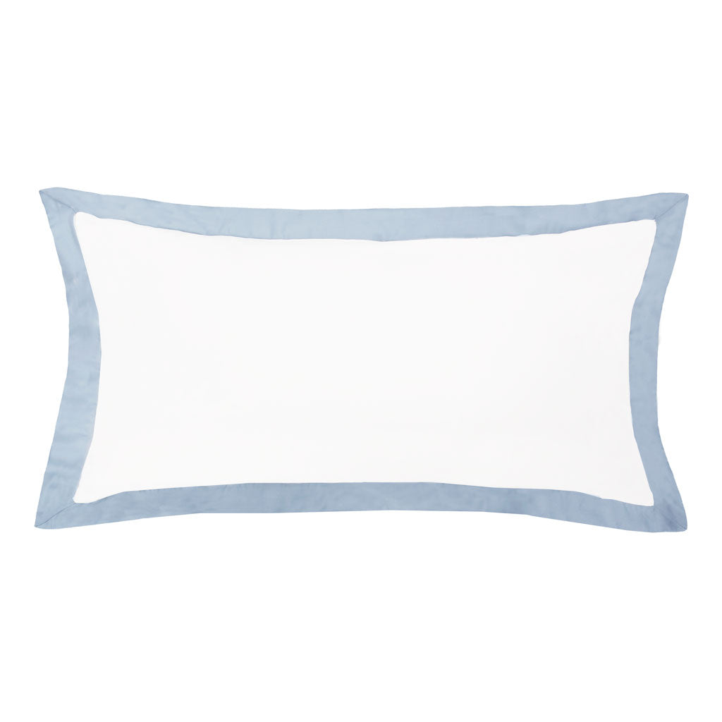 Blue and white pillow
