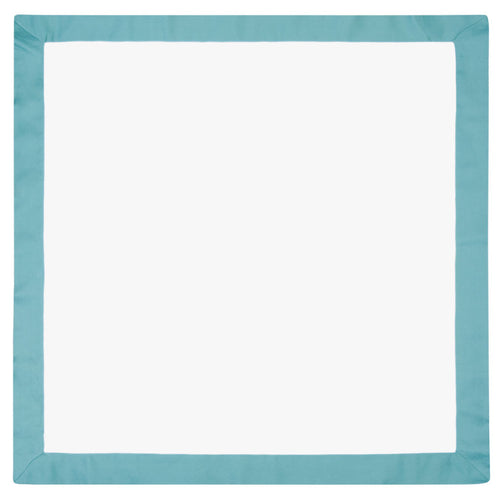 Turquoise Linden Border Euro Sham