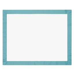 Turquoise Linden Border Euro Sham