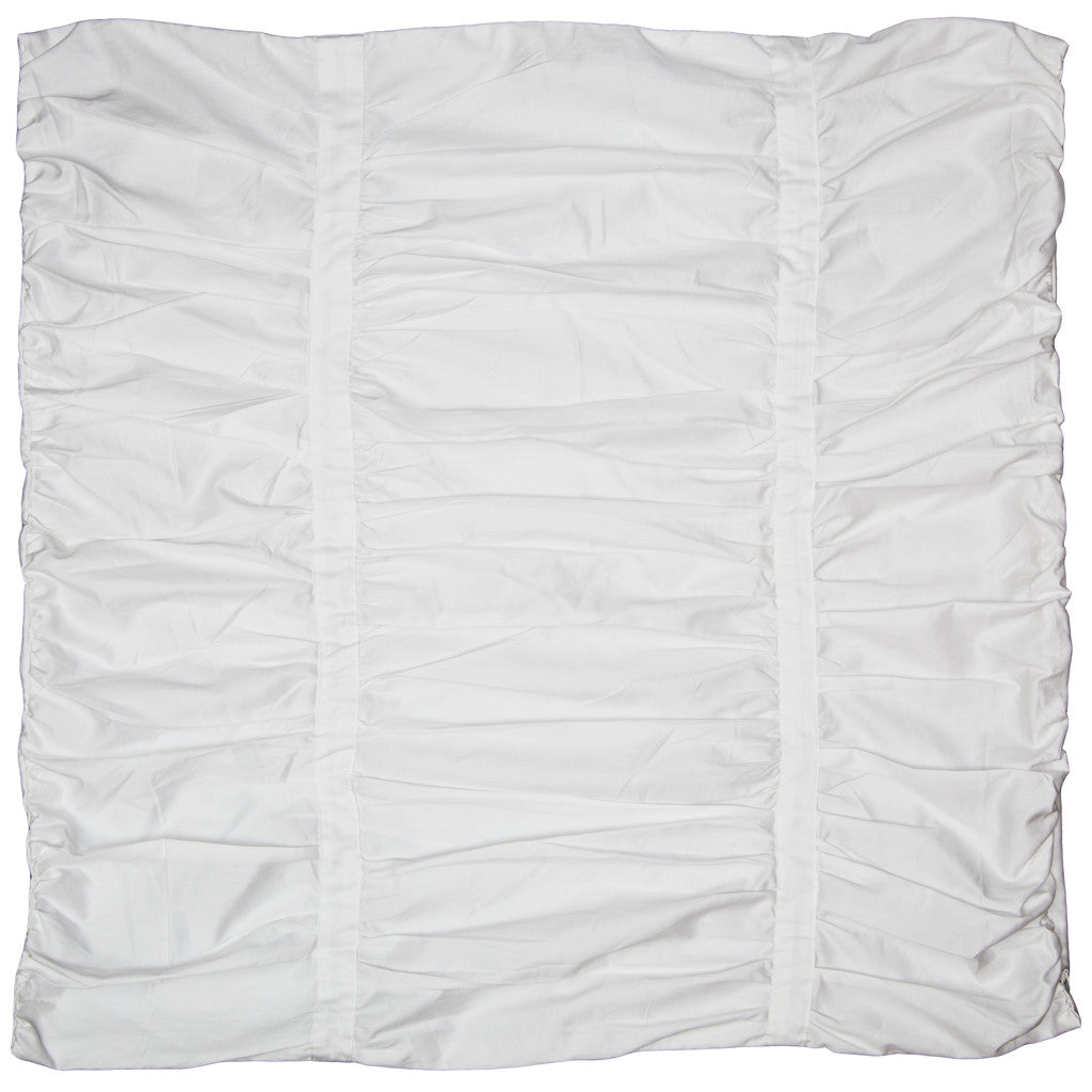 White Mirabel Ruched Euro Sham