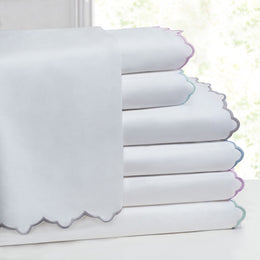 The Gray Scalloped Embroidered Sheet Set