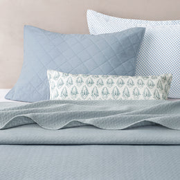 The French Blue Diamond Ikat Cotton Blanket