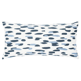 The Navy and Dusk Blue Brushstrokes Throw Pillow
