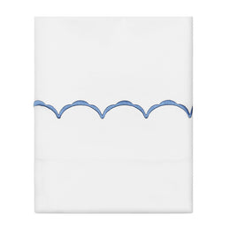 Coastal Blue Wavelet Embroidered Pillowcase Pair