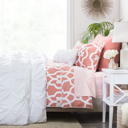 The Coral Morning Glory Sheet Set