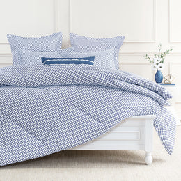 Page Blue Euro Flange Sham