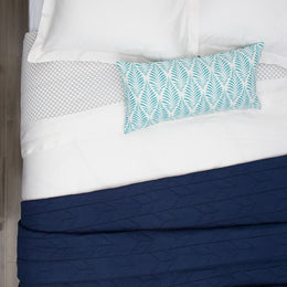 Navy Blue Chevron Quilt