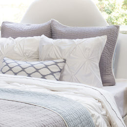 The Reversible Pick-Stitch Light Grey Quilt & Sham