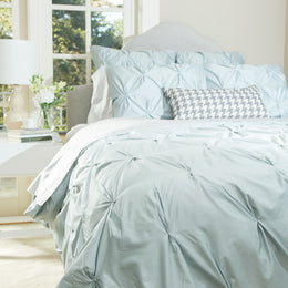 Porcelain Green Valencia Pintuck Euro Sham
