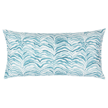 The Teal Waves Throw Pillow
