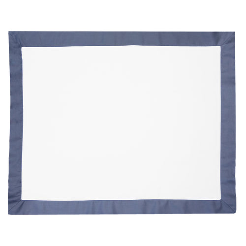Slate Blue Linden Border Sham Pair