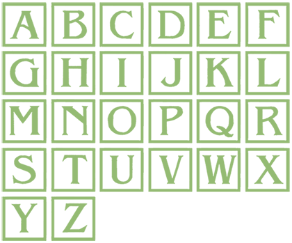 Image of all the letters in Square