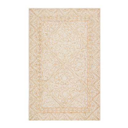 The Burnt Orange Andrea Tufted Wool Rug