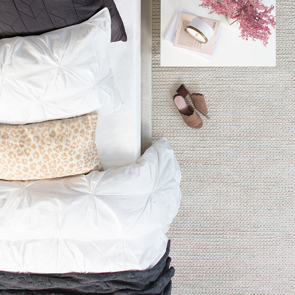 Charcoal Grey Chevron Quilt Euro Sham