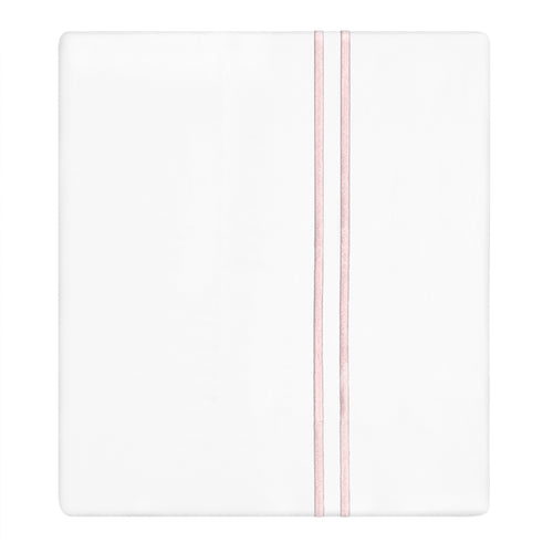 Pink Lines Embroidered Flat Sheet