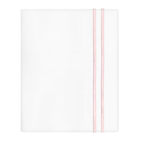 Pink Lines Embroidered Pillowcase Pair