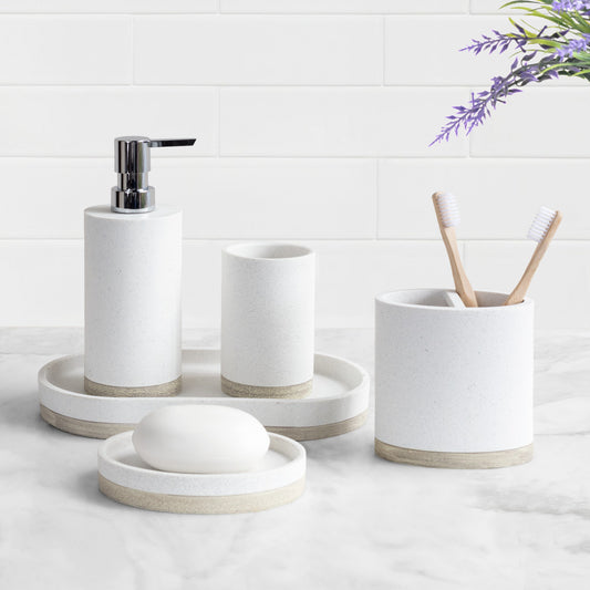 The Rustic Grey Toned Bath Accessories - Tissue Cover
