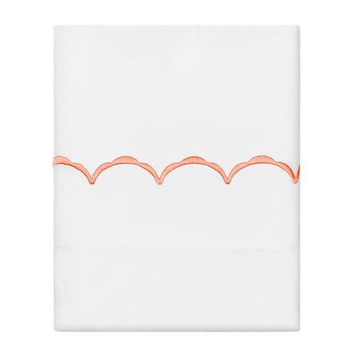Apricot Wavelet Embroidered Pillowcase Pair